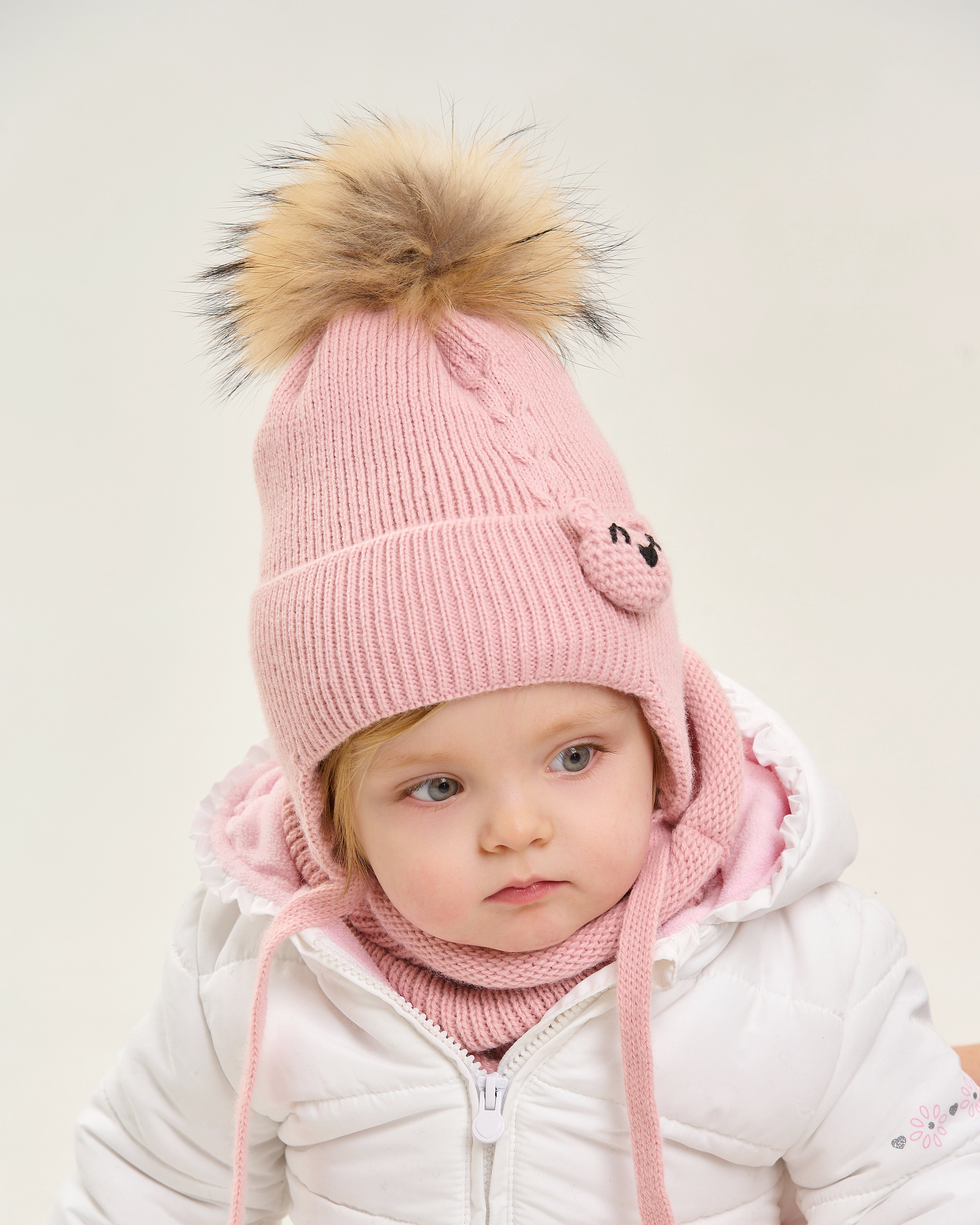 Nikola.155kПЄ (Комплект: шапка на завʼязках та снуд)